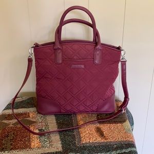 Vera Bradley DAY OFF SATCHEL.  Hawthorn Rose/Wine